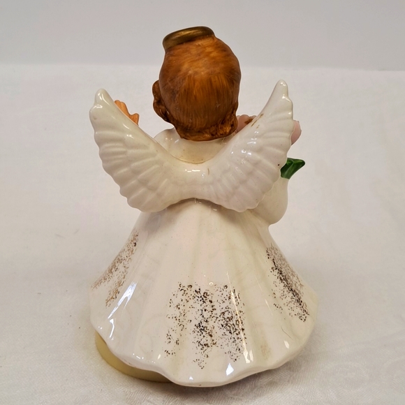 Vintage Sankyo Japan AUGUST  Birthday Angel on wind up music stand playing HBD - Picture 7 of 13